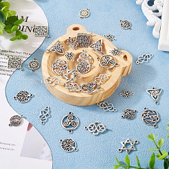 72 pièces 12 styles breloques de connecteur en alliage de style tibétain&nbsp;TIBE-TA0001-29