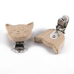 Buche Schnuller Halter Clips aus Buchenholz&nbsp;WOOD-T015-25