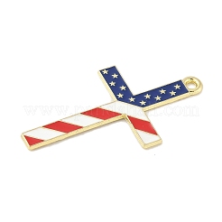 Unabhängigkeitstag-Emaille-Pandants aus Legierung&nbsp;FIND-M083-05G-G