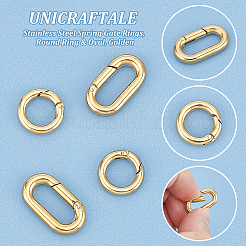 4 stücke 2 arten ionen beschichtung (ip) 304 edelstahl frühling tor ringe&nbsp;STAS-UN0050-05