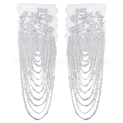 1 paio di spalline in paillettes di plastica ricamate&nbsp;DIY-FG0009-99A
