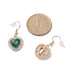 Legierung Rhinestone-Herz Ohrringe&nbsp;EJEW-JE05149