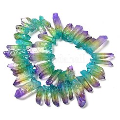 Brins de perles teintées en cristal de quartz naturel&nbsp;G-I345-02G