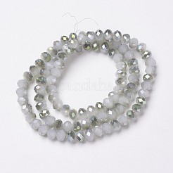 Chapelets de perles en verre électroplaqué&nbsp;EGLA-A034-J2mm-S04