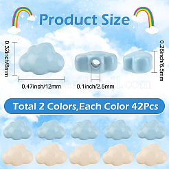 84 Stück 2 Farben Backfarbe undurchsichtige Acrylperlen&nbsp;FIND-SC0020-83A