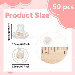 50 Stück Messing-Ohrmuttern&nbsp;KK-WR0001-78G