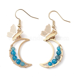 3 par de pendientes colgantes de acero inoxidable 304 con diseño de mariposa y luna (3 estilos)&nbsp;EJEW-TA00415