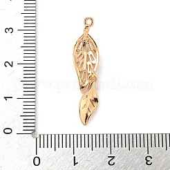 Messing micro pave klare zirkonia anhänger&nbsp;KK-Z072-01KCG-03