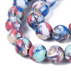 Assemblage de perles synthétiques turquoise et de coquillage trochus&nbsp;G-N369-02B-02
