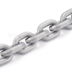 Chaînes de câble acryliques opaques faites à la main&nbsp;AJEW-JB00924-07
