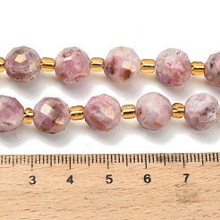 Perles de cristal de géode druzy naturelles électroplaquées&nbsp;G-F833-P01-10mm