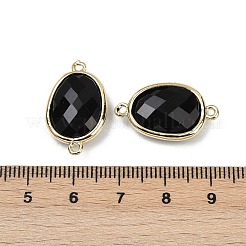 Natürliche Obsidian facettierte Verbindungsanhänger&nbsp;G-K347-11G-16