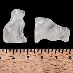 Aus natürlichem Quarzkristall geschnitzte Hundefiguren&nbsp;DJEW-L023-A03