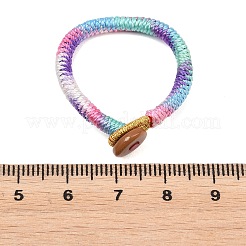 Pendentifs en cordon de polyester tressé dégradé tissé à la main&nbsp;HJEW-F026-01E