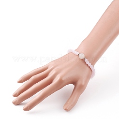 Perles de verre à facettes bracelets extensibles&nbsp;BJEW-JB05887-01