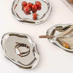 Plattierender Porzellan-Schmuck-Display-Teller&nbsp;DJEW-WH0039-36