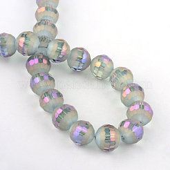 Fili di perle di vetro elettrolitico rotonde sfaccettate (96 sfaccettatura).&nbsp;EGLA-S130-10mm-03