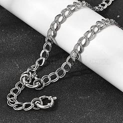 6.5 mm 201 Edelstahl Doppelgliederketten Halsketten für Unisex&nbsp;NJEW-K302-05P