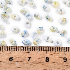 Zweifarbige Glasperlen mit Backfarbe&nbsp;SEED-C003-01N