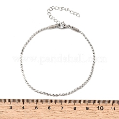 Bracelets à maillons torsadés en acier inoxydable 304 pour femmes&nbsp;BJEW-K240-09P