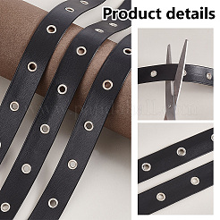 Kunstlederband mit platinierten Messingösen&nbsp;OCOR-WH0078-136