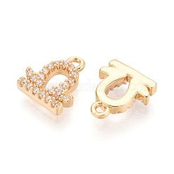 Breloques en laiton avec zircone cubique de micro pave&nbsp;KK-N263-148G-G
