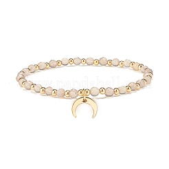 Natürliche Achat runden Perlen Stretch-Armbänder&nbsp;BJEW-JB07294-01