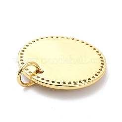 Pendenti in zirconi cubici trasparenti in micro pavè di ottone&nbsp;ZIRC-L091-072G