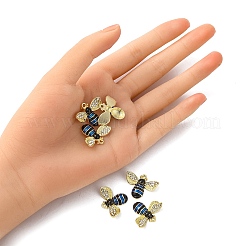 6 ciondoli smaltati in lega di placcatura cremagliera&nbsp;ENAM-YW0002-56G