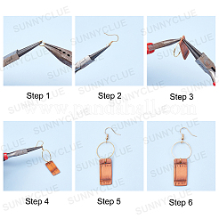 Kits para hacer aretes de cuero DIY&nbsp;DIY-SC0001-43