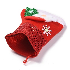 Tissu suspendu bas de noël&nbsp;HJEW-B003-07
