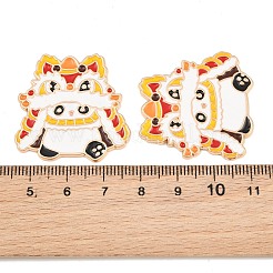 Cabochon in lega smaltata a forma di panda&nbsp;AL-CBA1A6F-03KCG-D