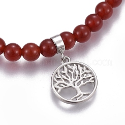 Braccialetti di fascino corniola naturali&nbsp;BJEW-I275-B05