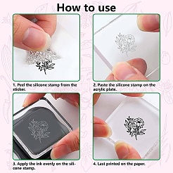 Individuelle transparente Stempel aus PVC-Kunststoff&nbsp;DIY-WH0439-0015