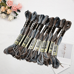 10 ovillo de hilo de bordar de poliéster de 6 cabos&nbsp;OCOR-CY0002-99E