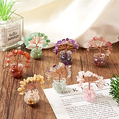 1 Stück natürliche Fluoritsplitter als Baumschmuck&nbsp;DJEW-TA0001-15F