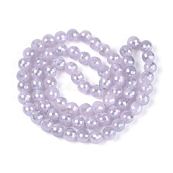 Chapelets de perles en verre opaque de couleur unie&nbsp;GLAA-TAC0009-05B-02
