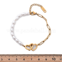 Ionenplattierung (IP) 304 Edelstahl-Gliederarmbänder&nbsp;BJEW-P345-06G