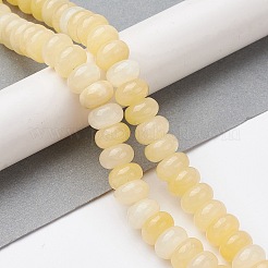 Natürliche gelbe Jade Perlen Stränge&nbsp;G-K359-A01-01