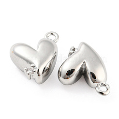 Breloques en laiton avec zircone cubique de micro pave&nbsp;KK-E090-40P