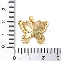 Micro pavé de zircone cubique transparent en laiton avec pendentifs en acrylique&nbsp;KK-G483-08G