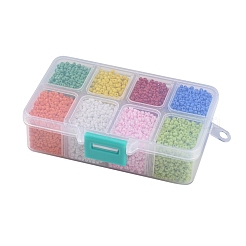 12/0 perline di semi di vetro rotonde di 8 colori&nbsp;SEED-JP0007-14