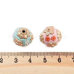 Legierung mit Harz mit Glas handgefertigte indonesische Perlen&nbsp;FIND-Q106-50