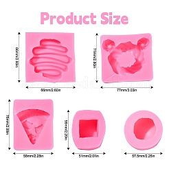 5 Stück 5 Stile DIY Silikonformen&nbsp;DIY-CJ0002-52