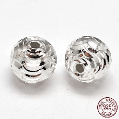 Fantasia tagliato 925 argento sterling perle rotonde&nbsp;STER-F012-08C