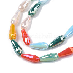 Chapelets de perles en verre électroplaqué&nbsp;EGLA-Q026-013