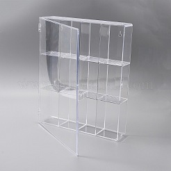 3-stöckige Vitrine für Minifiguren aus Kunststoff mit 12 Gittern zur Wandmontage&nbsp;ODIS-WH0038-15