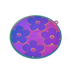 Pendenti con decorazioni in metallo inciso in acciaio inossidabile 304&nbsp;STAS-A192-07RC