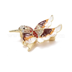 Vogel-Emaille-Pin mit Strass&nbsp;JEWB-A004-18G-B