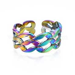 Bague de manchette ondulée en acier inoxydable 304&nbsp;RJEW-N038-066